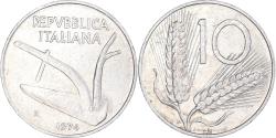 World Coins - Coin, Italy, 10 Lire, 1974, Rome, , Aluminum, KM:93