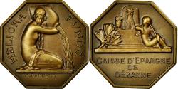World Coins - France, Token, Caisse d'Épargne de Sézanne, Bronze, Dammann,