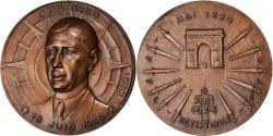 World Coins - France, Medal, Résistance, Charles de Gaulle, 1980, Guiraud, , Bronze