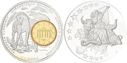 World Coins - Germany, Medal, Monnaies européennes, 2002, Copper Plated Silver,
