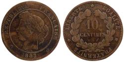 World Coins - Coin, France, Cérès, 10 Centimes, 1883, Paris, , Bronze, Gadoury:265a