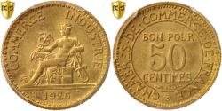 World Coins - Coin, France, Chambre de commerce, 50 Centimes, 1926, Paris, PCGS, MS64,