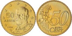 World Coins - Greece, 50 Euro Cent, 2004, Athens, , Brass, KM:186