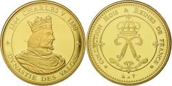 World Coins - France, Medal, Les Rois de France, Charles V, History, , Copper Gilt