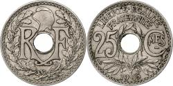 World Coins - France, 25 Centimes, Lindauer, 1915, Paris, Souligné, Nickel,