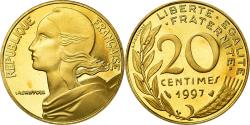 World Coins - Coin, France, Marianne, 20 Centimes, 1997, Paris, Proof,
