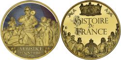 World Coins - France, Medal, Histoire de France, L'Armistice., History, , Copper Gilt