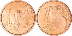 World Coins - France, Euro Cent, 2001, Paris, FDC, , Copper Plated Steel, KM:1282