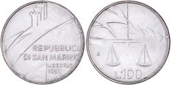World Coins - Coin, San Marino, 100 Lire, 1990, Rome, , Acier inoxydable, KM:254