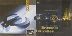 World Coins - Belgium, 1c. + 2c. + jeton, Bruxelles Capitale de l'Europe, 2002, Brussels
