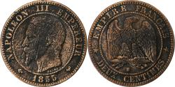 World Coins - France, Napoleon III, 2 Centimes, 1855, Lille, Bronze, , Gadoury:103