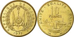 World Coins - Coin, Djibouti, 10 Francs, 1977, , Aluminium-Bronze, KM:E4
