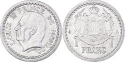 World Coins - Coin, Monaco, Louis II, Franc, 1943, Paris, , Aluminum, KM:120