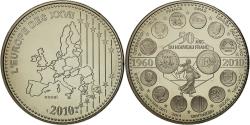 World Coins - France, Medal, L'Europe des XXVII, 50 ans du nouveau Franc, 2010,