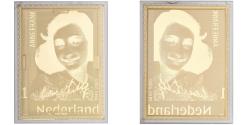 World Coins - Netherlands, Timbre, Anne Frank, 2020, Gold,