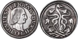 World Coins - Duchy of Ferrara, Ercole I d'Este, Teston, 1471-1505, Ferrara, Silver,