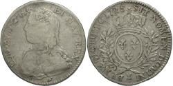 World Coins - Coin, France, Louis XV, 1/2 Écu aux branches d'olivier, 1/2 ECU, 44 Sols, 1728