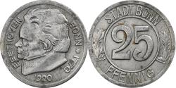 World Coins - Germany, Stadt Bonn, 25 Pfennig, 1920, Beethoven, , Iron