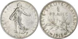 World Coins - France, Semeuse, Franc, 1913, Paris, , Silver, KM:844.1, Gadoury:467
