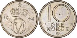 World Coins - Coin, Norway, 10 Öre, 1974