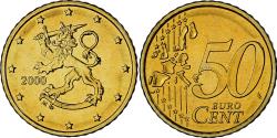 World Coins - Finland, 50 Euro Cent, 2000, Vantaa, , Brass, KM:103