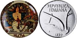World Coins - Italy, 10 Lire, 1979, Mucha, Aluminum,