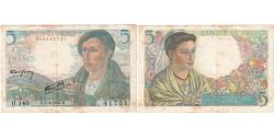 World Coins - France, 5 Francs, Berger, 1945-04-05, H.140, VF(30-35)