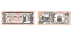 World Coins - Banknote, Guyana, 20 Dollars, Undated (1996), KM:30c, UNC(65-70)
