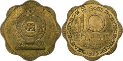 World Coins - Ceylon, 10 Cents, 1975, Nickel-brass, , KM:140