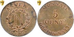 World Coins - France, Napoleon I, 5 Centimes, Obsidionale, 1814, Anvers, Grand Module, Bronze