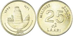 World Coins - Coin, Maldive, 25 Laari, 1996