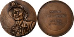 World Coins - France, Medal, Aniche, Cité de Kopierre, Le Verre, Le Charbon, Bronze