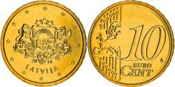 World Coins - Latvia, 10 Euro Cent, 2014, Stuttgart, , Brass, KM:153