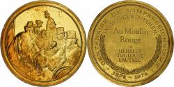 World Coins - France, Medal, Au Moulin Rouge, Henri de Toulouse-Lautrec, Vermeil,