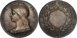 World Coins - France, Medal, Ecole des Beaux-Arts, Ville de Nîmes, Silver, O.Roty,