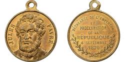World Coins - France, Medal, Jules Favre, Troisième République, Déchéance de l'Empereur