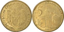 World Coins - Coin, Serbia, 5 Dinara, 2005, , Nickel-brass, KM:40