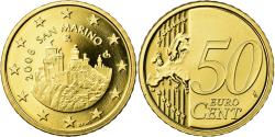 World Coins - San Marino, 50 Euro Cent, 2008, Proof, , Brass, KM:484