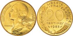 World Coins - Coin, France, Marianne, 20 Centimes, 1983, Paris, FDC,