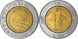 World Coins - Coin, San Marino, 500 Lire, 1985, , Bi-Metallic, KM:181