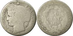 World Coins - Coin, France, Cérès, 50 Centimes, 1871, Bordeaux, , Silver, KM:834.2