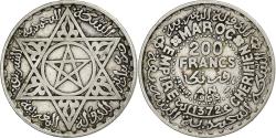World Coins - Morocco, Mohammed V, 200 Francs, 1953, Paris, Silver, , KM:53