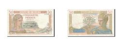 World Coins - Banknote, France, 50 Francs, 1939, 1939-08-10, EF(40-45), Fayette:18.29, KM:85b