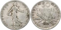 World Coins - Coin, France, Semeuse, 50 Centimes, 1910, Paris, , Silver, KM:854