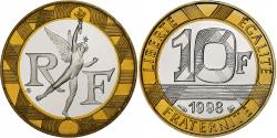 World Coins - France, 10 Francs, Génie, 1998, Monnaie de Paris, Proof, Bi-Metallic