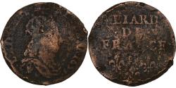 World Coins - France, Louis XIV, Liard de France, 1655, Copper,