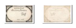 World Coins - Banknote, France, 5 Livres, 1793, Duval, EF(40-45), KM:A76, Lafaurie:171