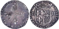 World Coins - France, Henri IV, 1/4 Écu de Navarre, Uncertain date, Saint-Palais, Silver