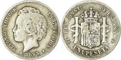 World Coins - Coin, Spain, Alfonso XIII, Peseta, 1893, Madrid, , Silver, KM:702