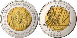 World Coins - Vatican, Medal, 2 E, Essai-Trial Benoit XVI, 2012, Bi-Metallic,